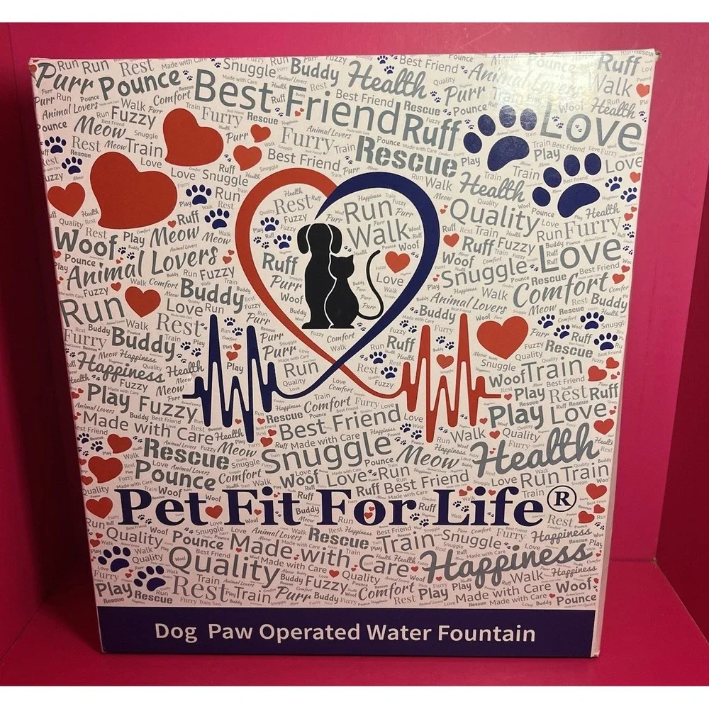 Dog Paw Operated (Step On) Outdoor Water Fountain Pet Fit For Life